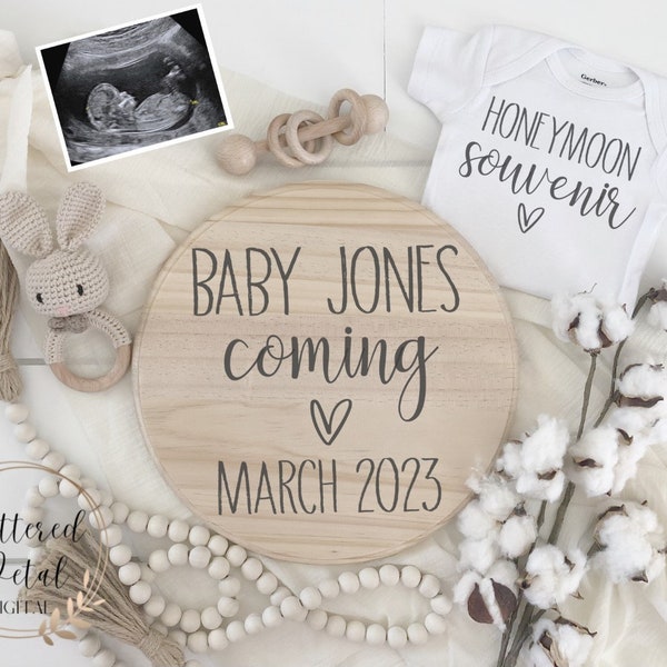 Surprise pregnancy announcement, honeymoon souvenir baby, digital pregnancy announcement, surprise baby, unexpected pregnancy, surprise baby