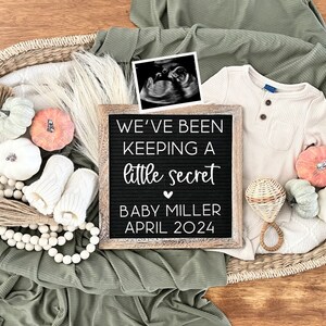 Fall digital pregnancy announcement, Thanksgiving gender neutral personalized editable baby announcement for social media, baby reveal