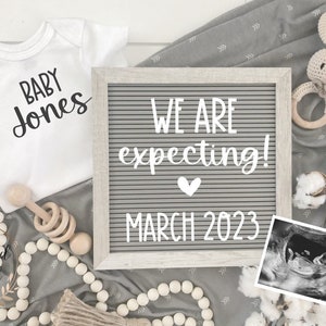 We are expecting digital pregnancy announcement, pregnancy reveal for social media, gender neutral, baby reveal, facebook, instagram