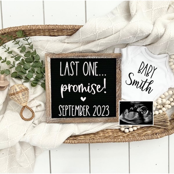 Digital pregnancy announcement, pregnancy reveal, neutral, social media, instagram, facebook, grand finale, last baby, last one, baby