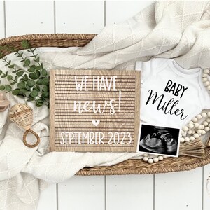 We have news digital pregnancy announcement, neutral baby announcement, boho pregnancy announcement, baby reveal, last baby, first baby