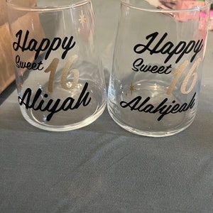 Sweet 16 wine I stemmed Glass