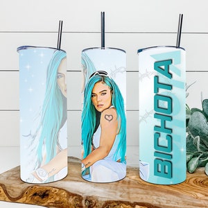 Bichota Tumbler Wrap Png, Karol G 20 Oz Tumbler Design, Latin Owned Shops, Instant Download, Karol G Png