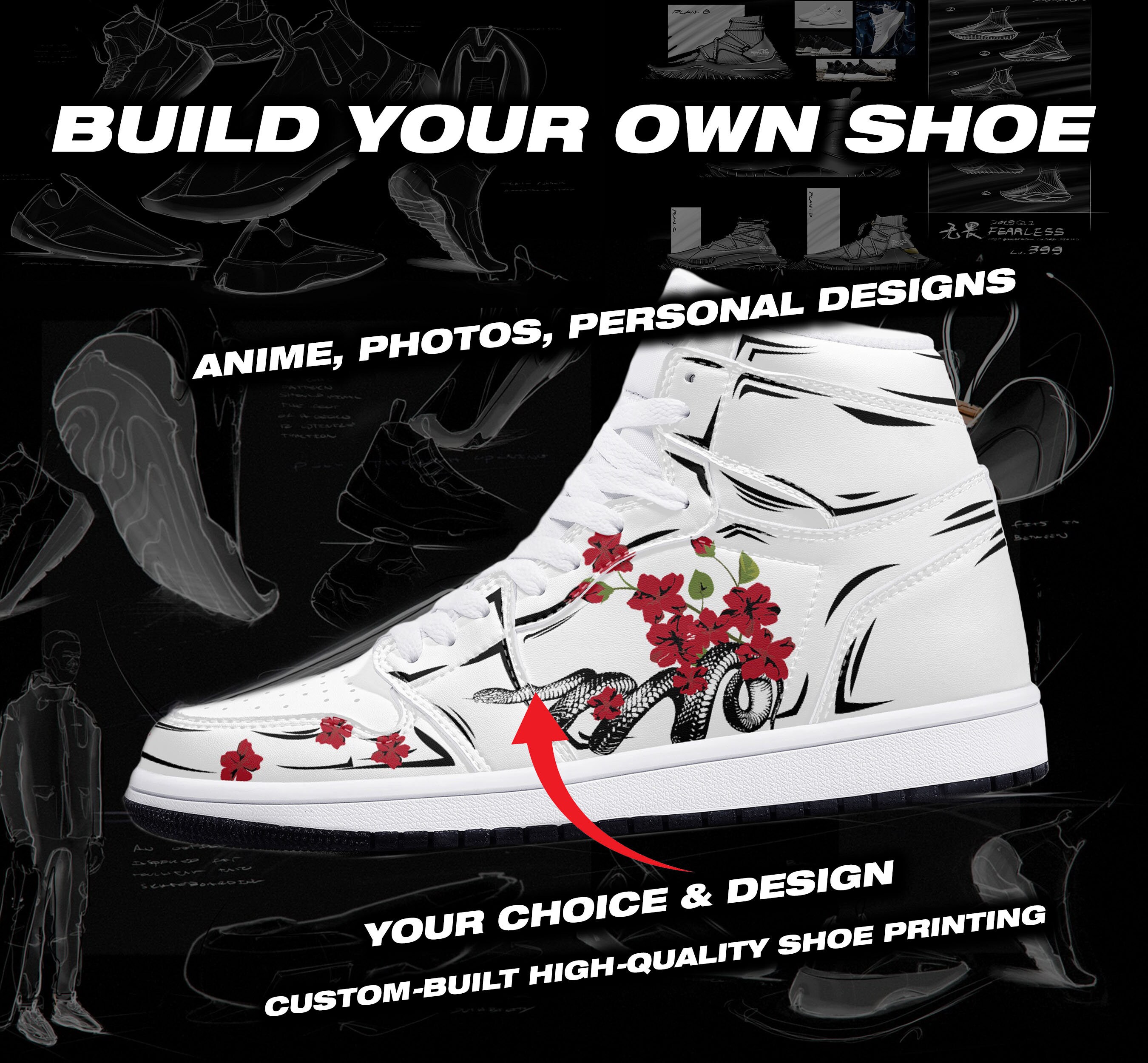 Air Force 1 Anime Custom  Remix Line