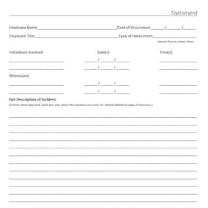 Employee Statement