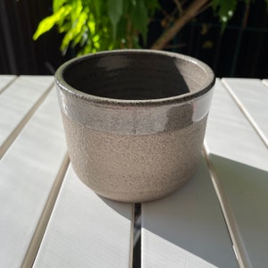 280ml - 300ml Grey Stoneware Cup Mug Cappuccino Tea Matcha Handmade Handthrown Pottery Ceramics Gift Minimalist Scandi / Japandi / Rustic