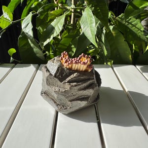 Matchstick Holder Striker Swiss Switzerland Inspired Rock Carving Japanese Kurinuki Stoneware Raw Rustic Scandi Japandi Minimal
