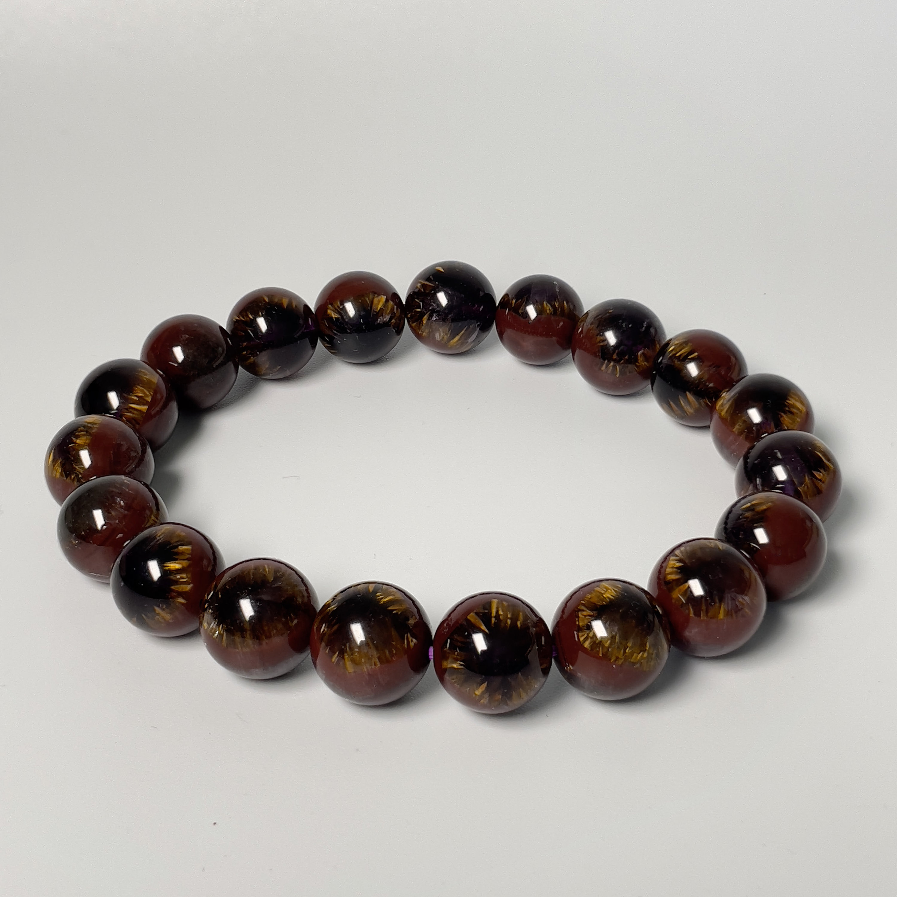 【アンプリ】Misty Sky Bracelet【レア】 Stonelry Natural Rare Sky Eye Auralite 23 Crystal (amethyst