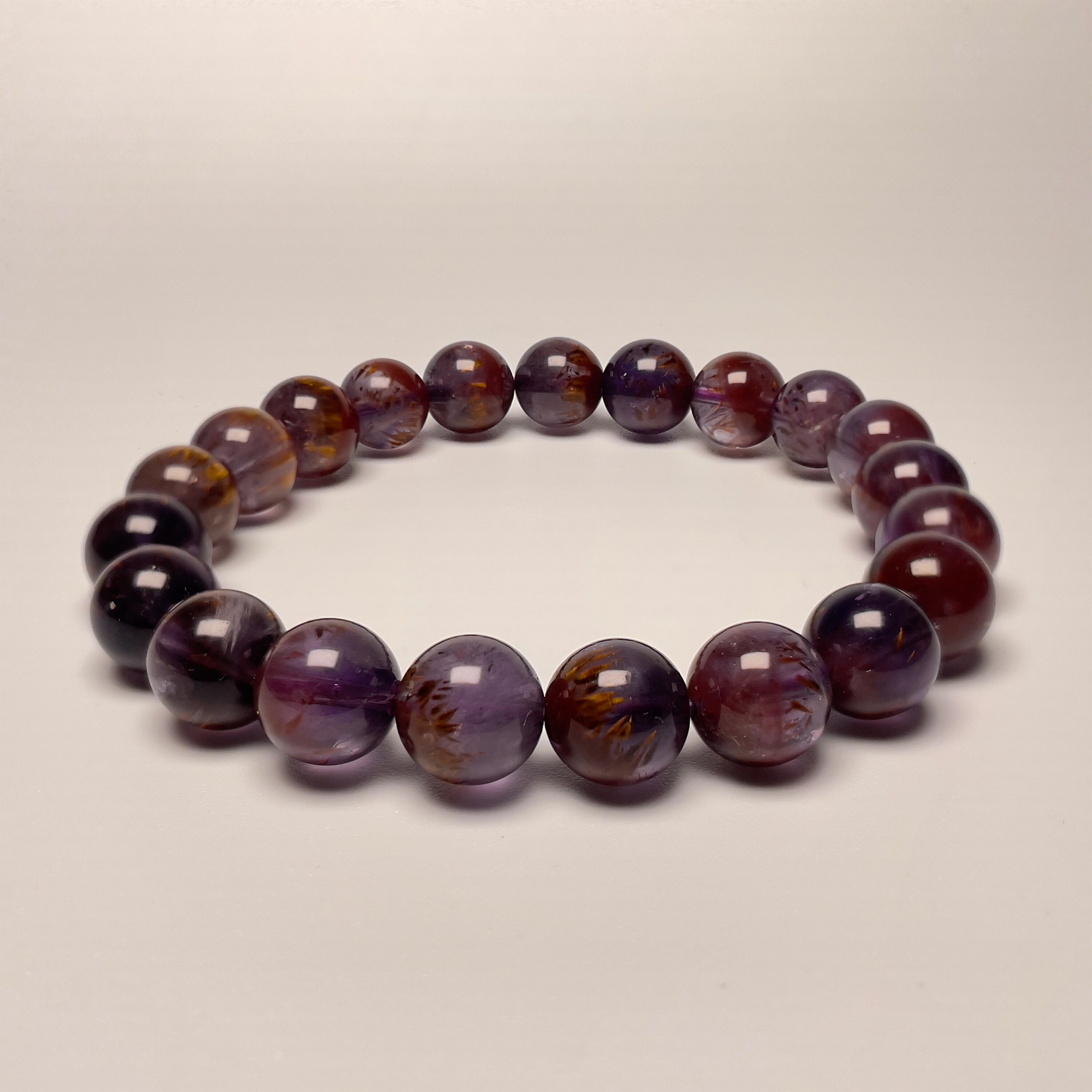 Auralite 23 Crystal Bracelet – Rare Red Cap Amethyst, Canada - Etsy