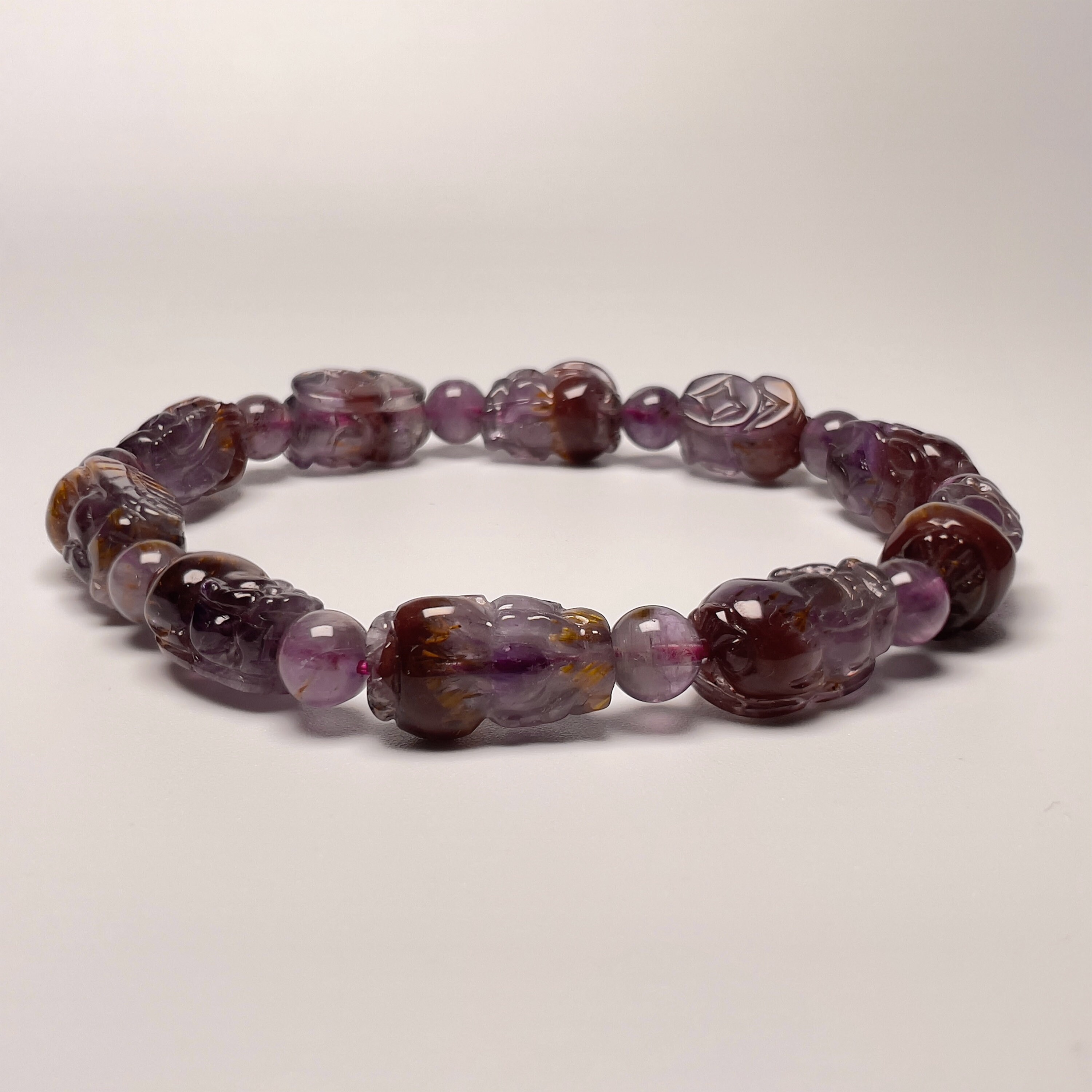 かわいい新作 Auralite Premium Natural Stonelry 23 (amethyst Crystal Pixiu アクセサリー