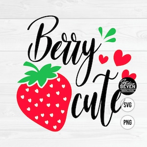 Berry Cute svg, png, Camiseta de bebê com morango SVG, SVG de bebê, SVG infantil, arquivos de corte para cricut, svg, png, arquivo para impressão, imprimíveis, clipart