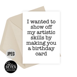 Cartão de aniversário engraçado, cartão para imprimir, feliz aniversário, digital, para ele, para ela, cartão de aniversário