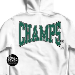 Champs svg, png, sublimatie, sport, voetbal, basketbal, hockey, voetbal, touchdown, speldag, speeltijd, retro, vintage, varsity, digitaal
