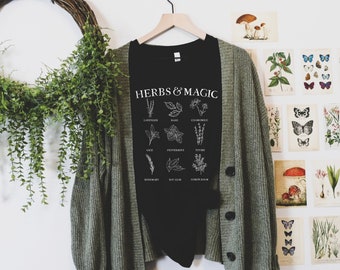Herbs Shirt, Magic Shirt, Green Witch Shirt, Cottagecore Shirt, Sage Shirt, Witchy Shirt, Wiccan Shirts, Gift for Witch, Green Witch