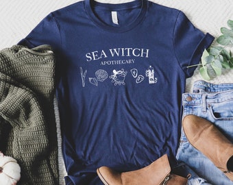 Sea Witch Shirt, Witchy Shirt, Sea Witch, Mermaid Shirt, Celestial Shirt, Mystic Shirt, Witch Aesthetic, Wicca Shirt, Occult Shirt, Ocean