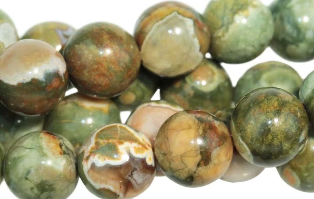 Pyroclastic Rhyolite Green 8mm Green Rhyolite Round Beads, 8 Inch Strand - Etsy