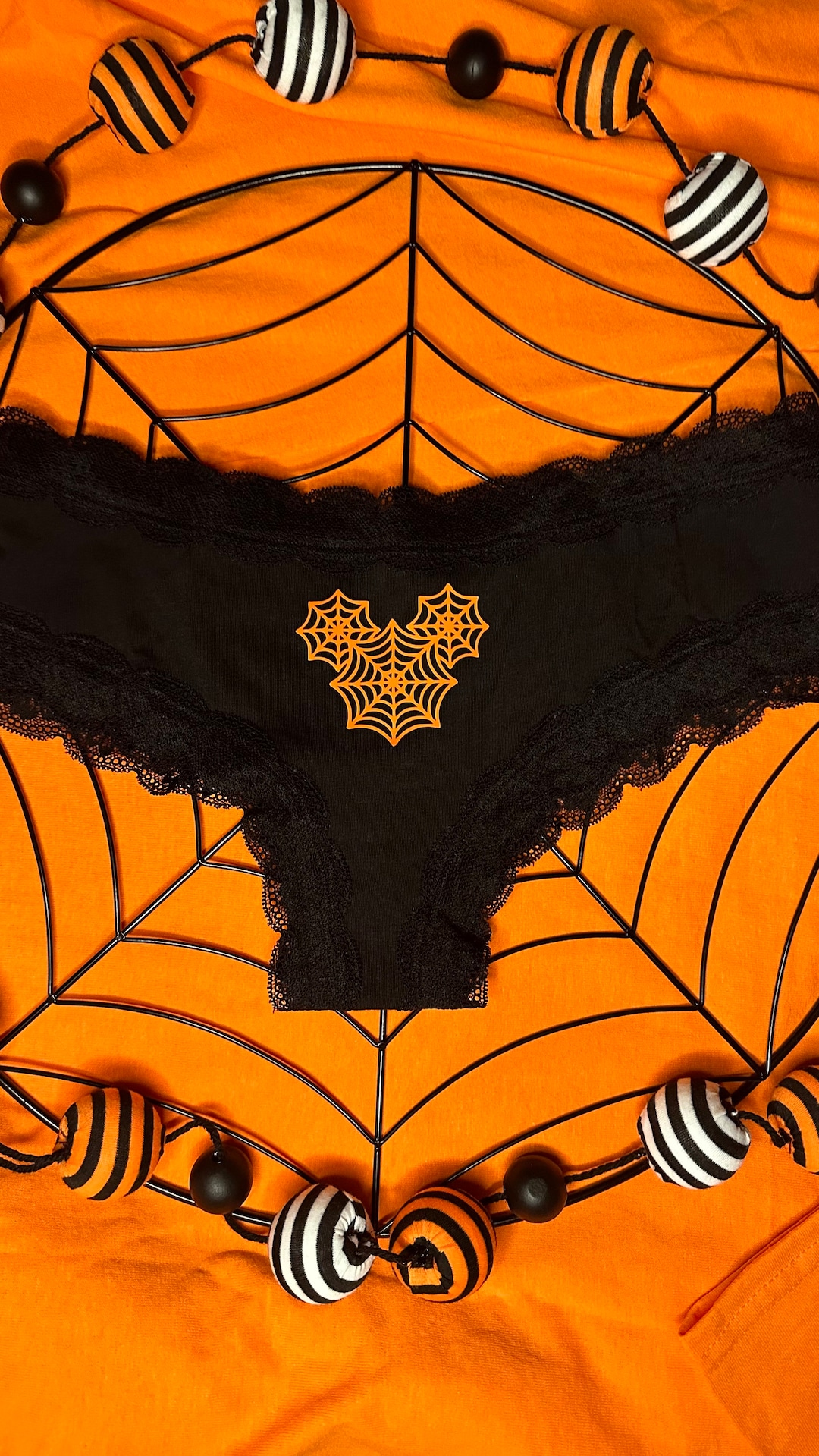 Spider  Halloween Victoria's Secret Pink Panty Etsy