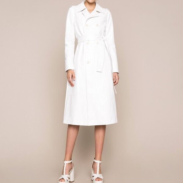 White Trench Coat Etsy