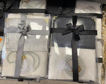 Set de regalo personalizado de alfombra de oración Yaseen, regalo musulmán de cumpleaños, Ramadán o Eid