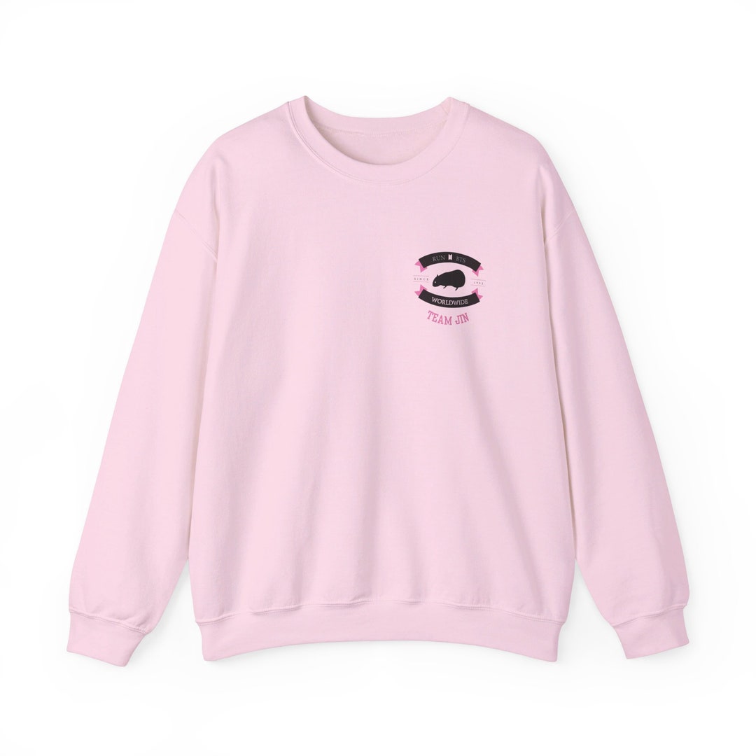 Seokjin Jin Pink Sweatshirt Seokjin Pink Hoodie Bts Members Jin