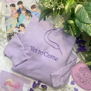 BTS Purple Lilac Yet to Come Embroidered K-pop Hoodie