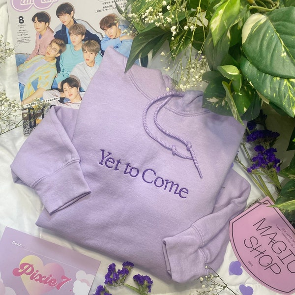 BTS Purple Lilac Yet to Come Embroidered K-pop  Hoodie