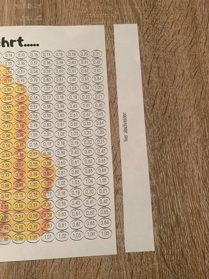 Wer Den Cent Nicht Ehrt... Sparchallenge Für Kleingeld Etsy Australia