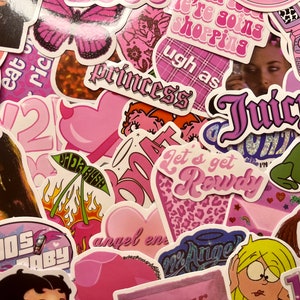 Neon Pink Aesthetic Sticker Pack - Y2k - Sticker