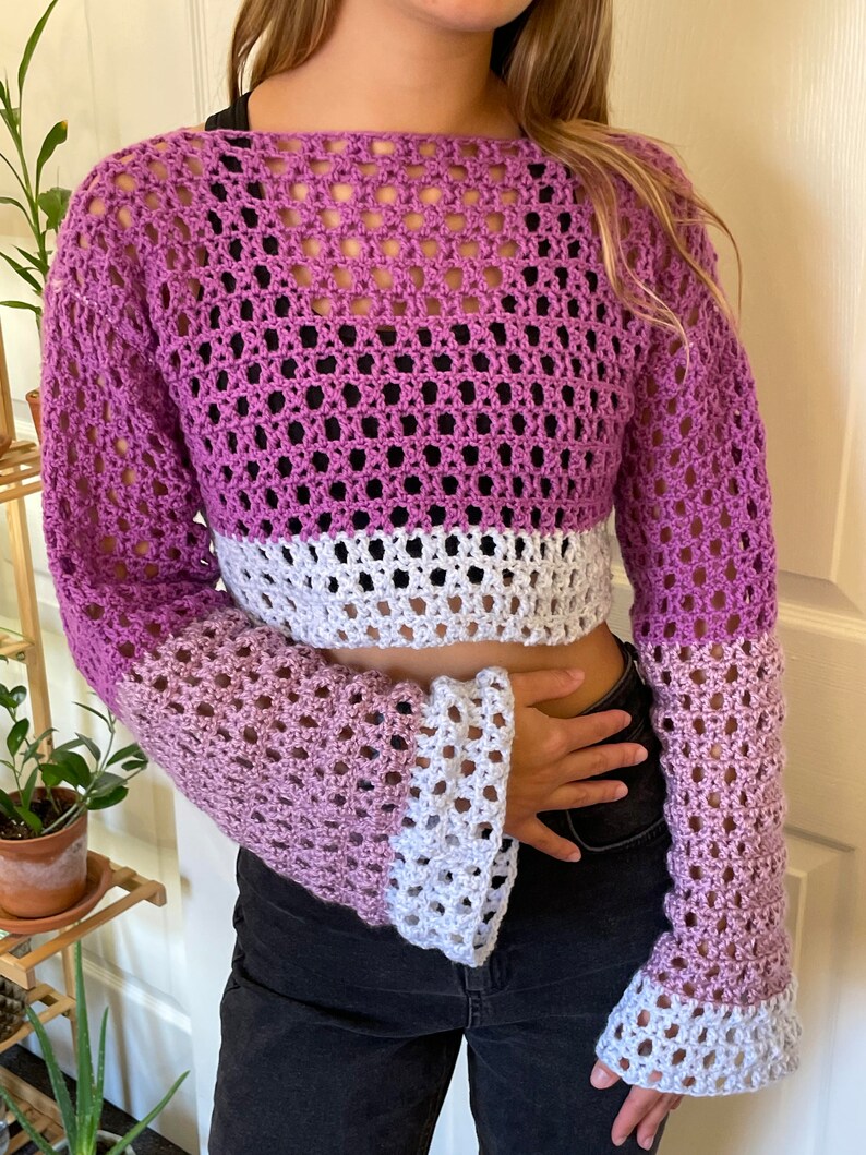 Crochet PATTERN Star Mesh Sleeves Digital Download Stitch Etsy