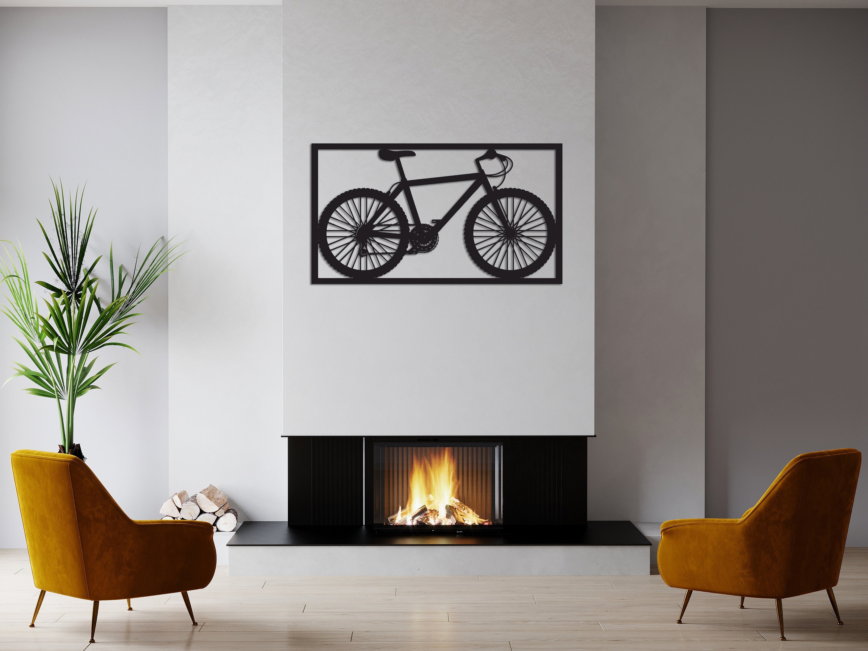 Metal Bike Wall Art, Bicycle Metal Wall Decor, Wall Art for Office