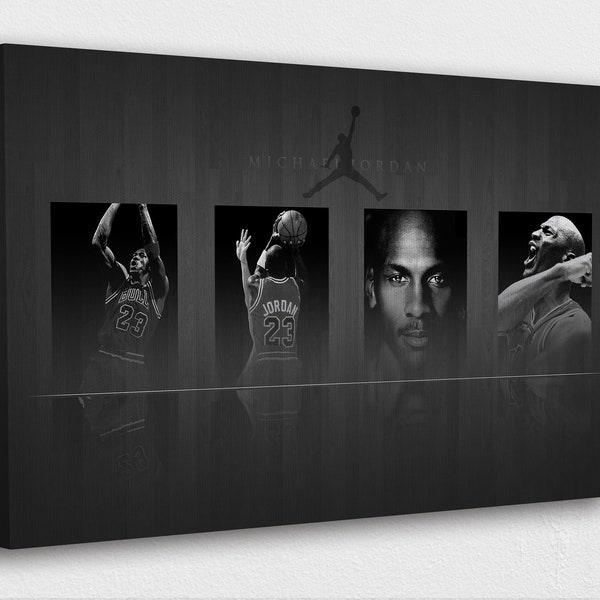 Michael Jordan Canvas Wall Art Etsy