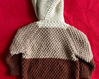 Hand knitted toddler/baby sweater