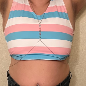 Transgender Flag Plus Sized Body Chain