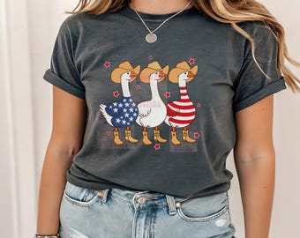 Silly Goose 4 lipca Png, Patriotyczna Gęś png, Silly Goose, Zabawny 4 lipca PNG, Western Goose Png, Retro Ameryka, Pobieranie cyfrowe