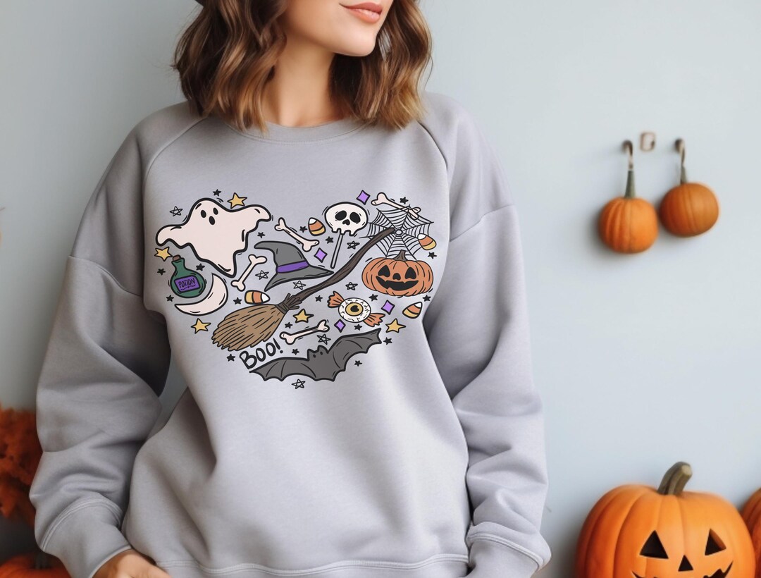 Boo Halloween Heart PNG, Boo Png, Halloween Png, Retro Halloween ...
