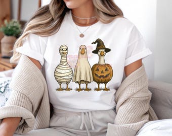 Boo Ghost Goose Png, Halloween Goose PNG, Halloween Shirt, Autumn Png, Witch Goose, Halloween Sublimation Design, Pumpkin Goose Shirt Png