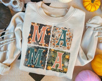 Halloween Mama Png, Halloween Png, Spooky Mama, Retro Halloween Png, Spooky Season Png, Momster, Fall Png, Sublimation Designs, DTF Print