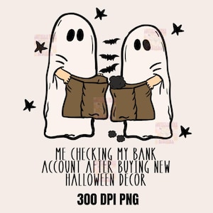 Controllo del mio account dopo l'acquisto di nuovi PNG di decorazioni di Halloween, PNG di Halloween divertenti, PNG di fantasmi, PNG di Halloween vintage, Disegni di sublimazione, DTF