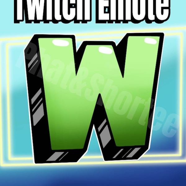 W Twitch Emote - Etsy