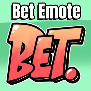 BET text Emote for twitch and discord in all sizes