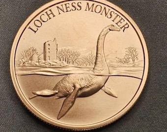 Cryptozoology Collection; Loch Ness Monster; 1 AVDP Oz .999 Fine Copper Art Round