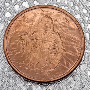 1oz .999 Fine Copper Round; Nordic creatures, Frost Giant; FREE SHIPPING