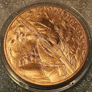 1oz .999 Fine Copper Round; Medieval Legends; Robin Hood; FREE SHIPPING