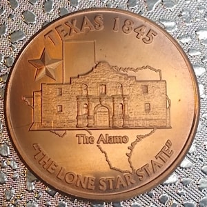 1oz .999 Fine Copper Round; Texas; FREE SHIPPING