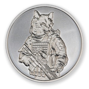 One Troy oz .999 fine Silver Art Round; Soldier of Fortune