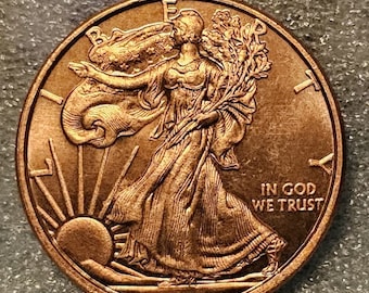 CSM; Walking Liberty; 1oz .999 Fine Copper Art Round