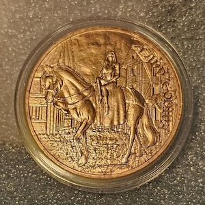 1oz .999 Fine Copper Round; Medieval Legends; Lady Godiva; FREE SHIPPING