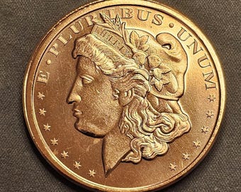 CSM; 1oz .999 Fine Copper Round. MORGAN DOLLAR