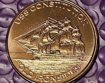 CSM; USS Constitution; 1oz .999 Fine Copper Art Round