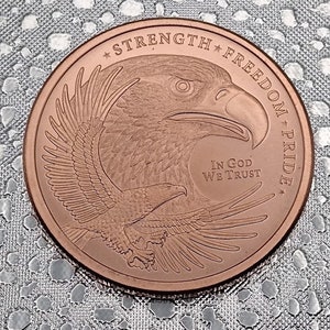 1oz .999 Fine Copper Round; Double Eagle